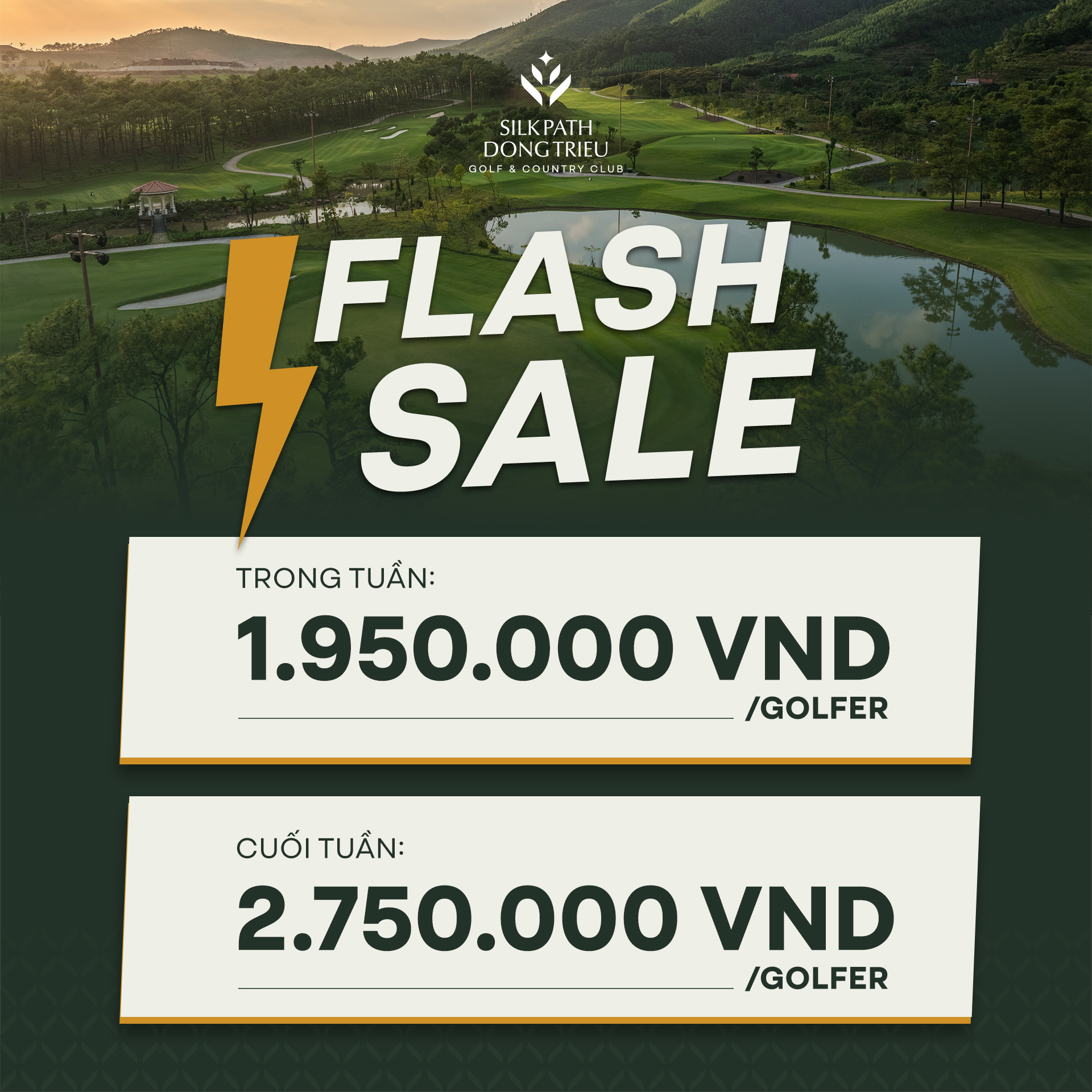 FLASH SALES – CƠ HỘI TRẢI NGHIỆM GOLF ĐẲNG CẤP